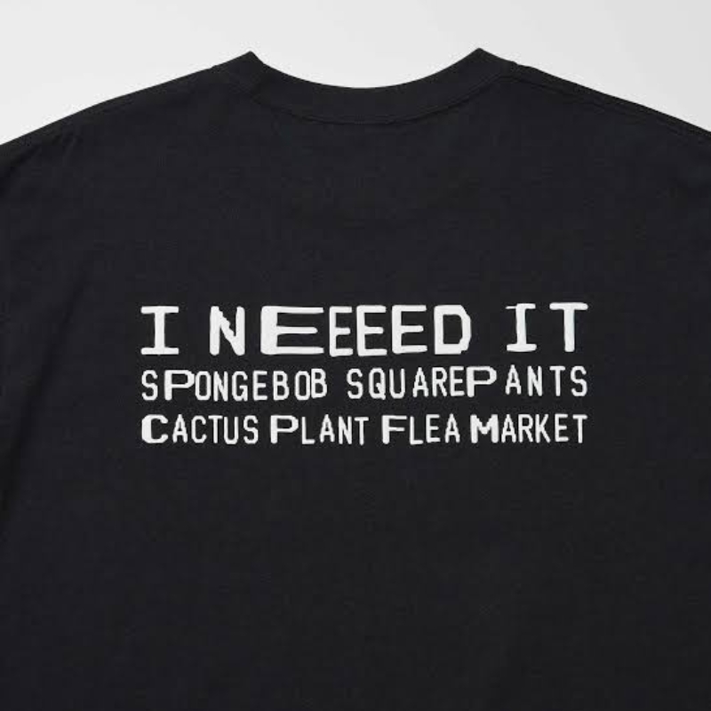 CPFM x Uniqlo SpongeBob I Don’t Need It Black T-Shirt