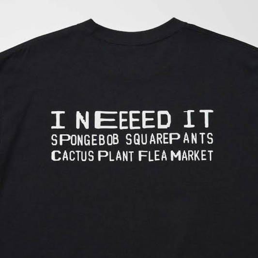 CPFM x Uniqlo SpongeBob I Don’t Need It Black T-Shirt