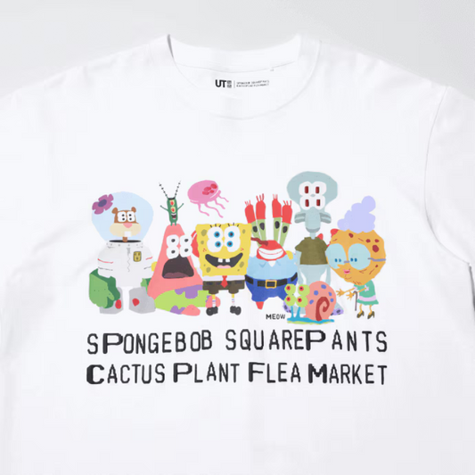 CPFM x Uniqlo SpongeBob Characters White T-Shirt