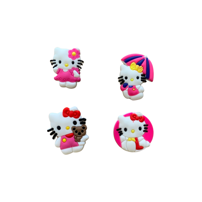 Hello Kitty Pink & White Charms 4 Pack