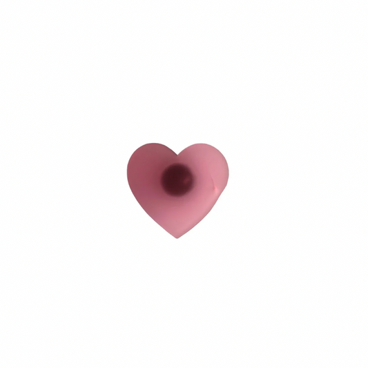 Pink Translucent Heart Charm