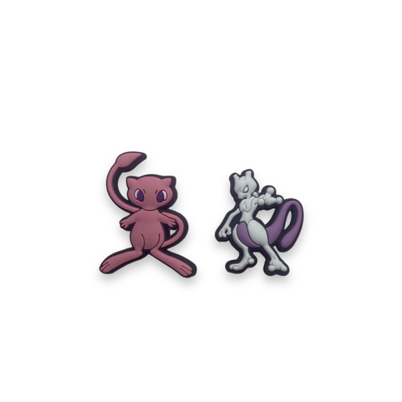 Mew & Mewtwo Croc Charm 2 Pack