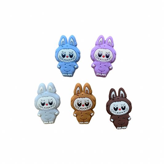 Labubu / Zimomo The Monsters Charms 5 Pack Neutrals