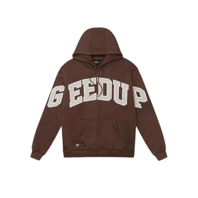 Team Logo Brown Grey Hoodie